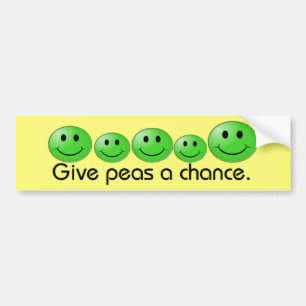 give peas a chance bumper sticker