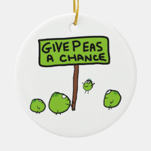 Give Peas A Chance Ceramic Tree Decoration
