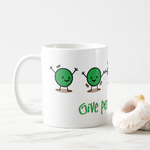 Give peas a chance coffee mug