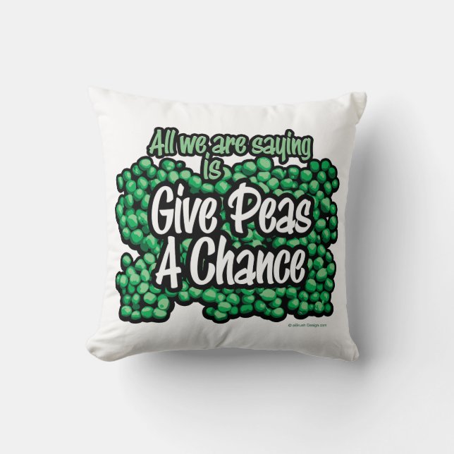 Give Peas A Chance Cushion (Front)