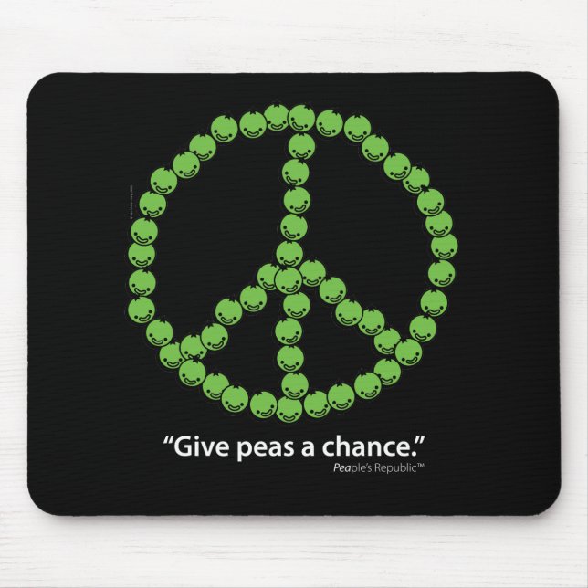 Give Peas A Chance (Dark fabrics) Mouse Mat (Front)
