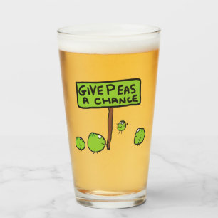 Give Peas A Chance Glass