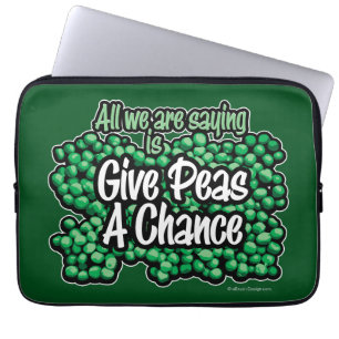 Give Peas A Chance Laptop Sleeve