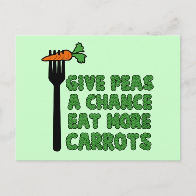 Give peas a chance postcard (Front)