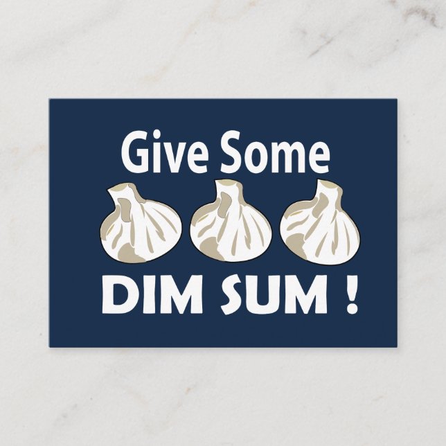 Give Some Dim Sum Restaurant Business Card (Front)