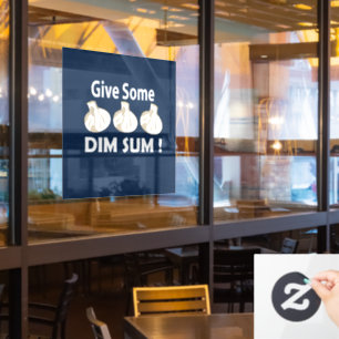 Give Some Dim Sum Restaurant Window Cling