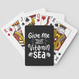 Give Swimmer That Vitamin Sea Playing Cards