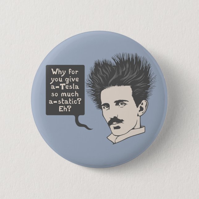Give Tesla Static 6 Cm Round Badge (Front)