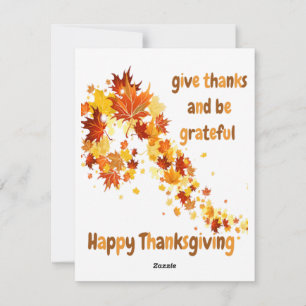 Give Thanks And Be Grateful Holiday Card