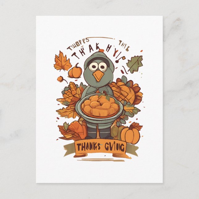 Give Thanks and Share Love Postcard (Front)