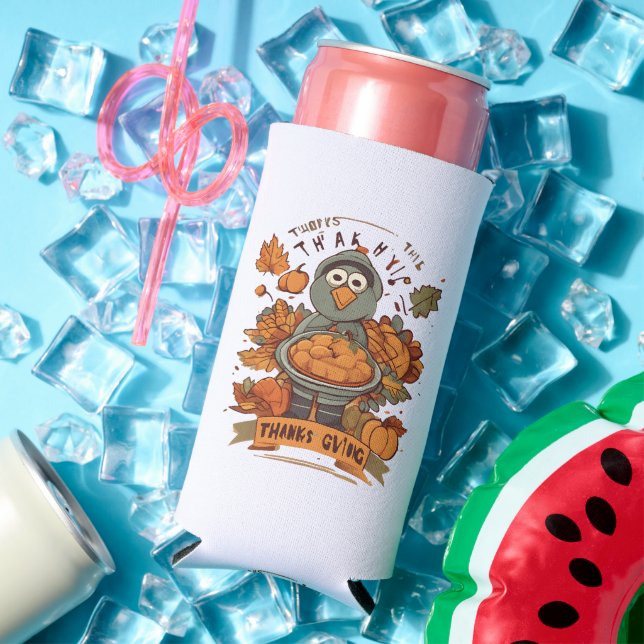 Give Thanks and Share Love Seltzer Can Cooler (In Situ Summer)