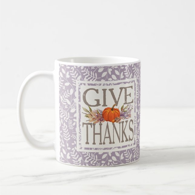 Give Thanks | Autumn Harvest Coffee Mug (Left)