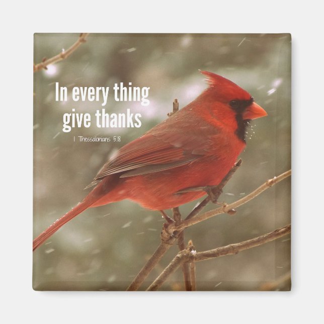 Give Thanks Bible Verse Magnet (Front)