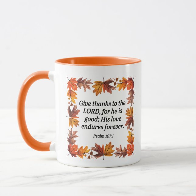 Give Thanks Ceramic Mug (Left)