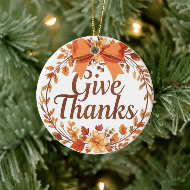 Give Thanks Ceramic Tree Decoration (Tree)