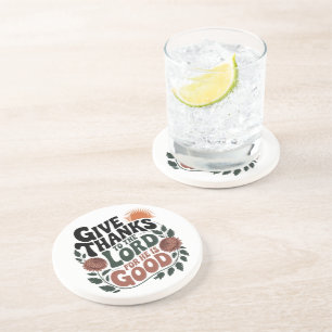 Give Thanks - Christian Coaster