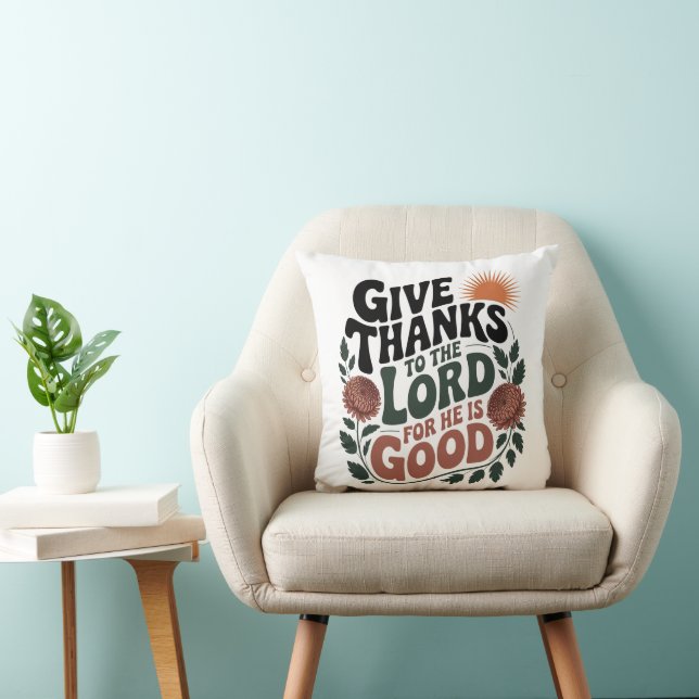 Give Thanks - Christian Cushion (Chair)