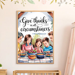 Give thanks Christian Nursery Wall Art print