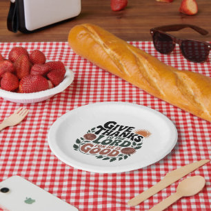 Give Thanks - Christian Paper Plate