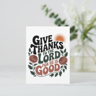 Give Thanks - Christian Postcard
