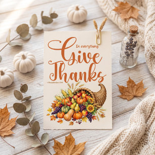 Give thanks Christian Thanksgiving  Postcard