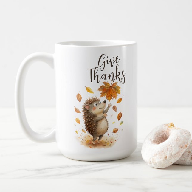 Give Thanks Coffee Mug (With Donut)