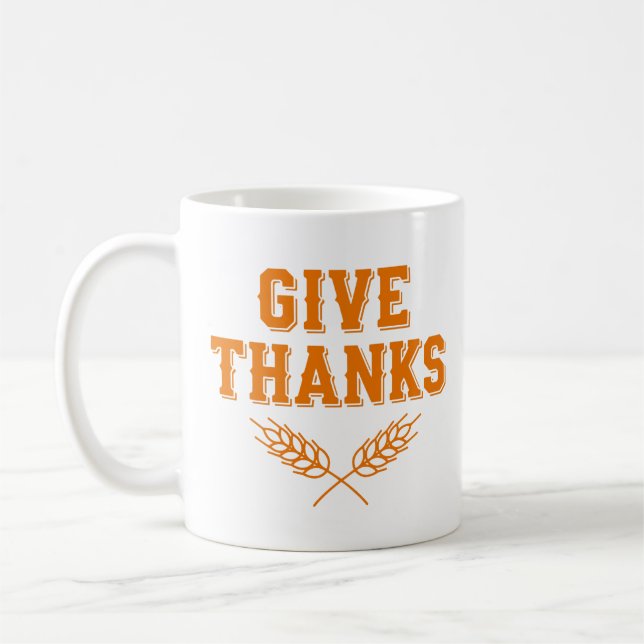 Give Thanks Coffee Mug (Left)
