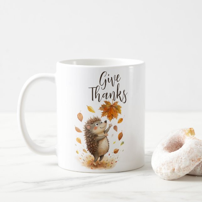 Give Thanks Coffee Mug (With Donut)