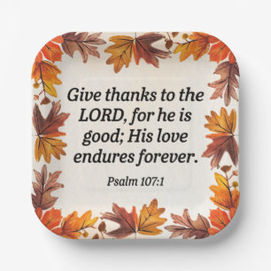 Give Thanks Collection Paper Plate
