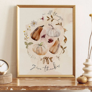 Give Thanks Fall Art Print