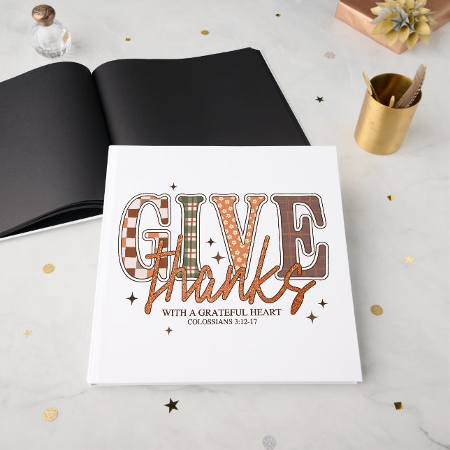  Give Thanks Fall  Guest Book (Front Open)