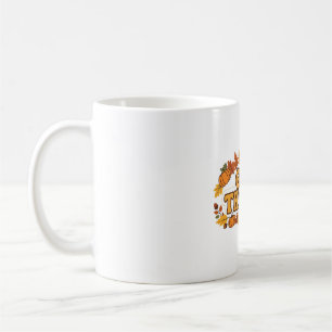 Give Thanks Fall Leaves Thanksgiving Typography Coffee Mug