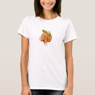 Give Thanks floral pumpkin T-Shirt