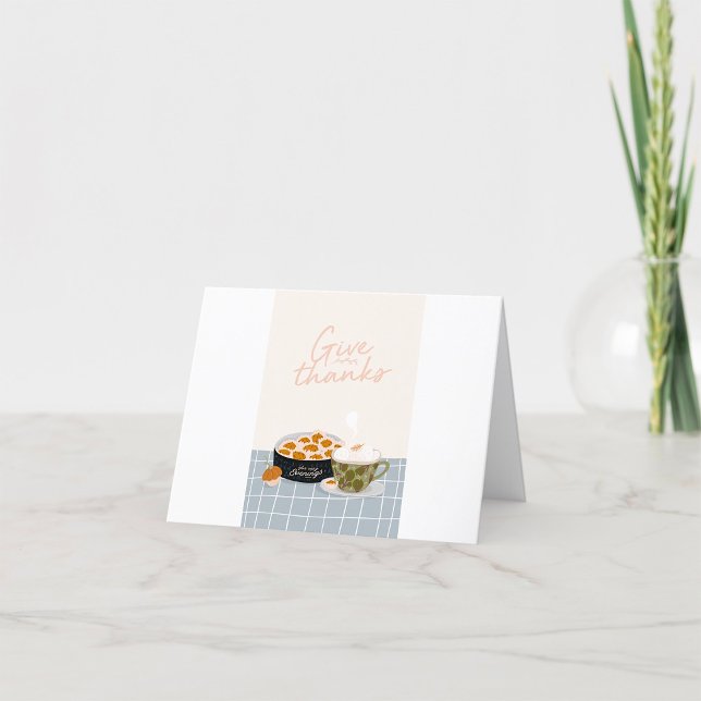 Give Thanks For Cosy Evenings Autumn Treats Thank You Card (Creator Uploaded)