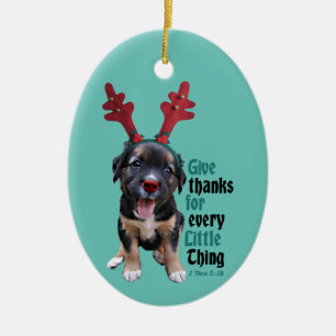 Give thanks for every little thing ceramic tree decoration