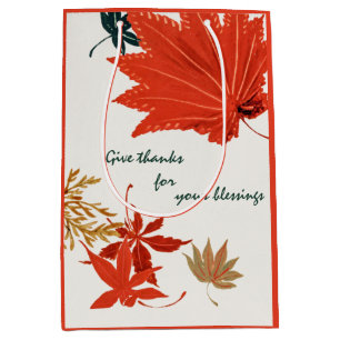 Give Thanks for Your Blessings Medium Gift Bag