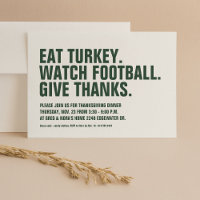 Give thanks fun simple modern green Thanksgiving
