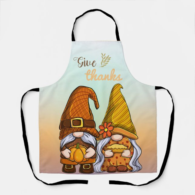 Give Thanks Gmomes Apron (Front)