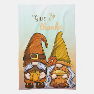 Give Thanks Gmomes Tea Towel