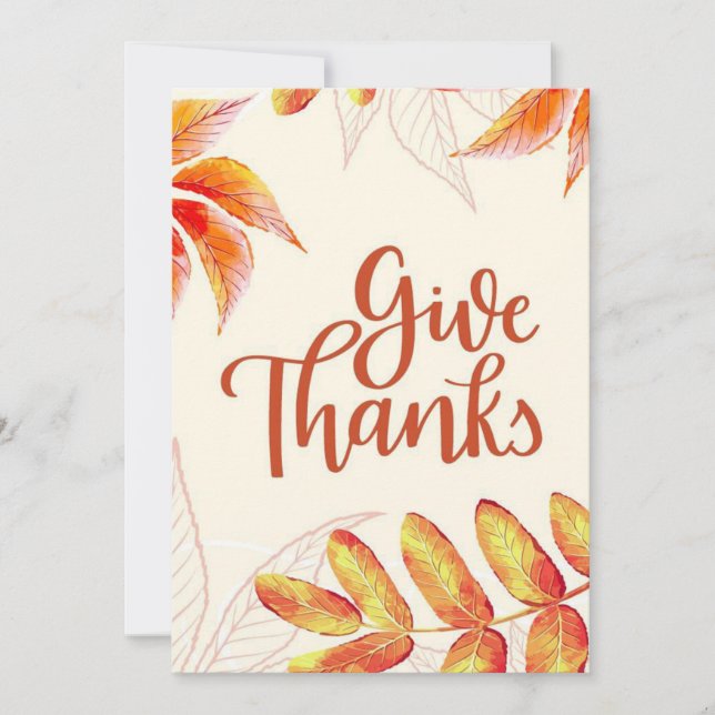 Give Thanks Holiday Card (Front)
