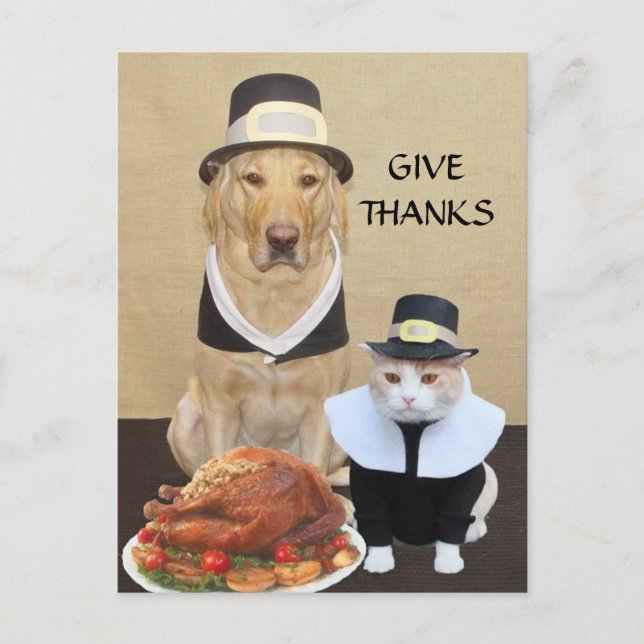 Give Thanks Holiday Postcard (Front)