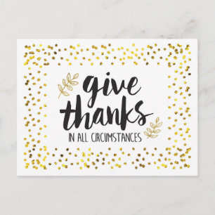 Give Thanks in AllCircumstances Postcard