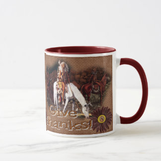 Give thanks indian coffee mug