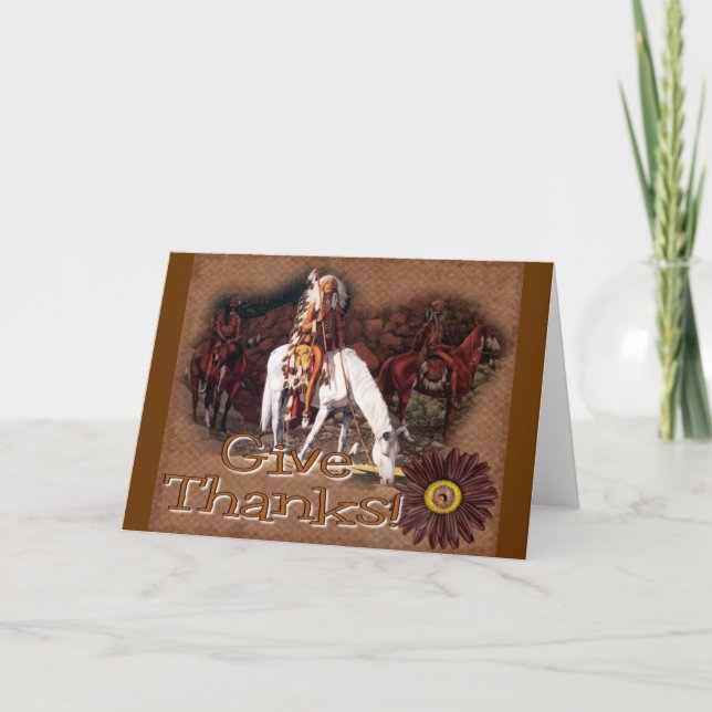 give thanks indian greeting card (Front)