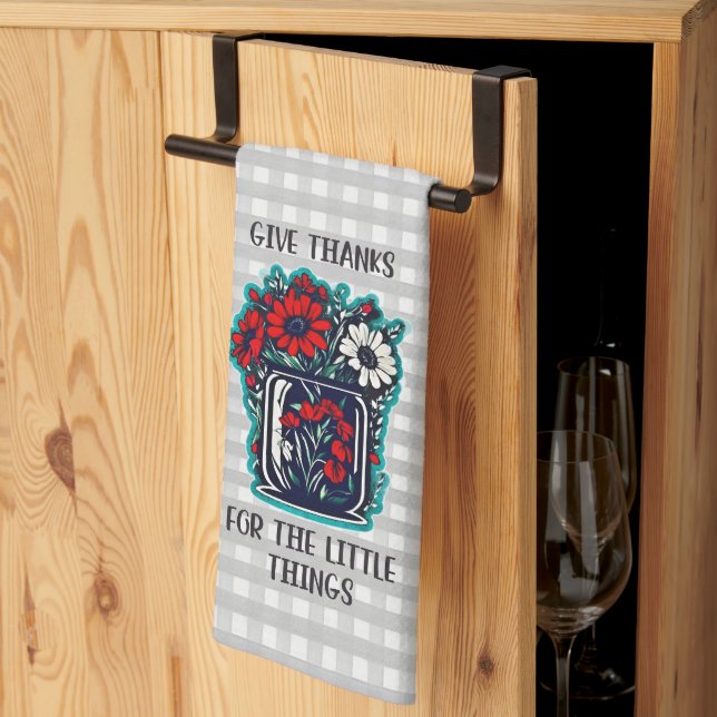 Give Thanks Kitchen Tea Towel (Thirds Fold)
