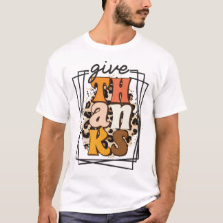 Give Thanks Leopard T-Shirt