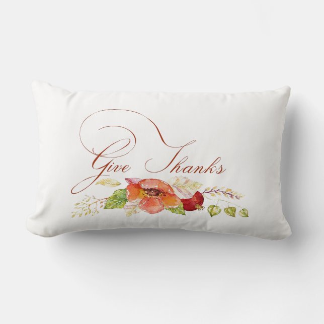 Give Thanks Lumbar Cushion (Front)