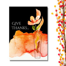 Give Thanks... Modern Flower and Vase Thanksgiving