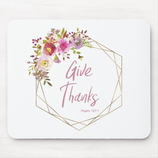 Give Thanks Mouse Mat (Front)