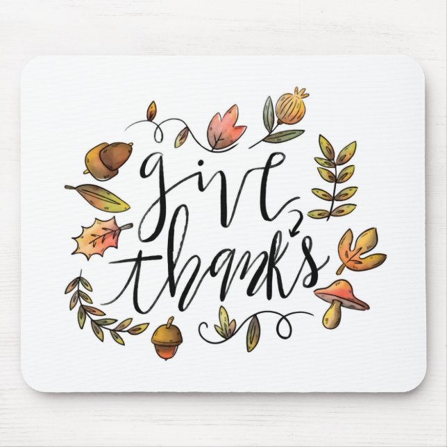 Give Thanks Mouse Mat (Front)